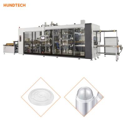 China Schuss des Stall-20/Min Cup Lid Forming Machine-Kaffeetasse-Deckel bedecken Maschine mit Blasen zu verkaufen