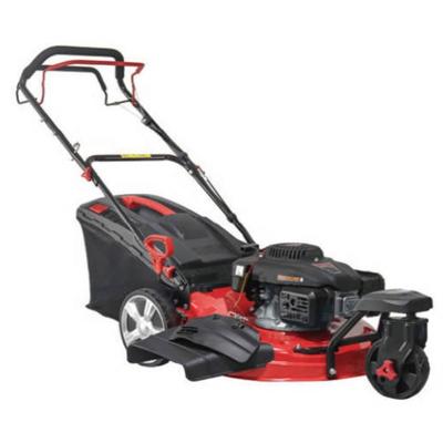 China 4-Stroke Powerful 4 stroke 166 cc Self-Propelled 19 Inch Petrol Lawn Mower Equipment With Collecting box Grass Bag for sale