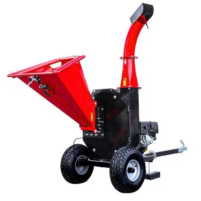 China Pull/ Electric CE 4 Cycle 420CC Petrol Gas Garden Shredder Wooden Chipper Machines With Tow Bar for sale