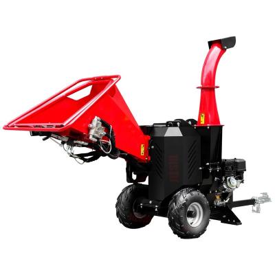 China Pull/ Electric 4 Cycle 420CC Electric Start Gasoline Self Feeding Towable Wood Branch Chipper for sale