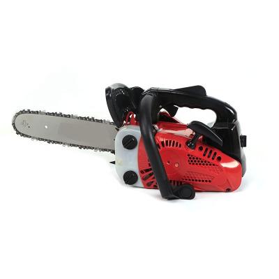 China 2-Stroke Big Power Single Cylinder 2 Stroke 25.4Cc Hand Held Gas Mini Chain Saw With 10'' 12'' Guide Bar for sale