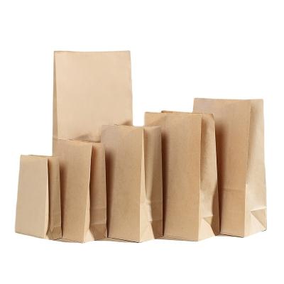 China Recycled Materials Custom Printed Resealable Fast Food Bag Paper Packaging Takeout Paper Bag Without Handle for sale