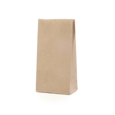 China Cheap Recycled Materials Restaurant Food Packaging Pouch Bags Kraft Paper Bags For Package Takeout Food for sale