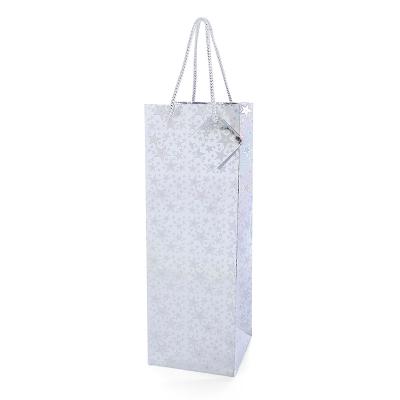 China Recycled Cheap Packaging Materials Factory Laser Bag Wine Bottle Paper Bag for sale