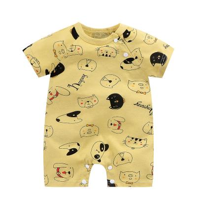 China Homewear Wholesale 100% Cotton Baby Clothes Summer Newborn Rompers Boys Girls Baby Jumpsuit Newborn Rompers for sale