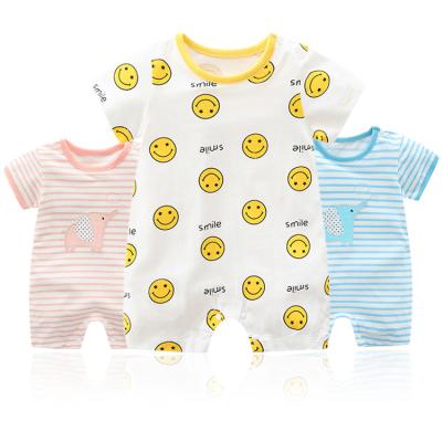 China Cozy Baby Clothes Baby Clothes Cotton Natural Organic Short Sleeve Baby Romper Onesie Baby Infant Short Button Sleepsuit for sale