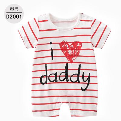 China Homewear Baby Boy Girl Short Sleeve Clothes Print Summer 0-24 Soft Breathable M Baby Romper Cotton Clothes for sale