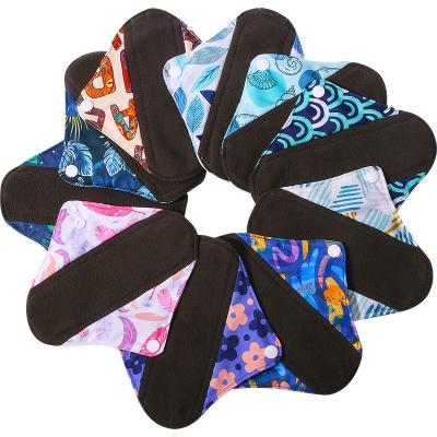 China Wholesale OEM Printing Menstrual Pads Cheap Washable Small Size Bamboo Reusable Pads Breathable Sanitary Pads for sale