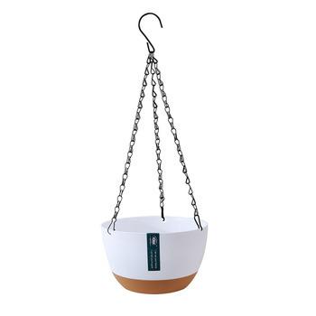 China WY Modern Hanging Flower Pot Green Scoop Flower Pot Plastic Hanging Flower Pot for sale