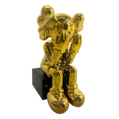 China Modern Light Luxury Home Decoration China Art Craft Resin XX Art Doll Sitting Decoration Abstract for sale