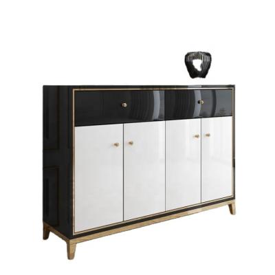 China Modern simple and modern solid wood shoe cabinet with door for sale