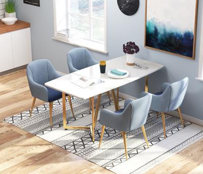 China Modern Simple Gold Plated Living Room Iron Dining Table for sale