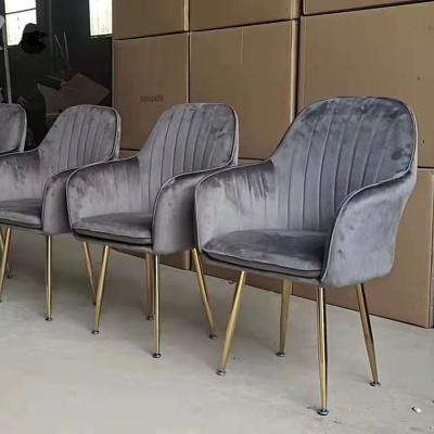 China Comfortable Flannel Fabric Banquet Chair Customized High Back Stainless Steel Dining Chair for sale