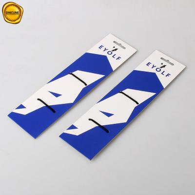 Cina Borsa blu stampata su ordinazione Topper For Neckerchief della carta di intestazione di piegatura in vendita