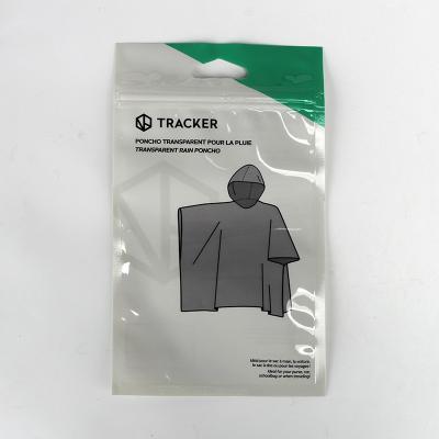 China Tarjeta de jefe caliente del Polybag del HDPE de la abertura el 13*20cm del sello para el impermeable en venta