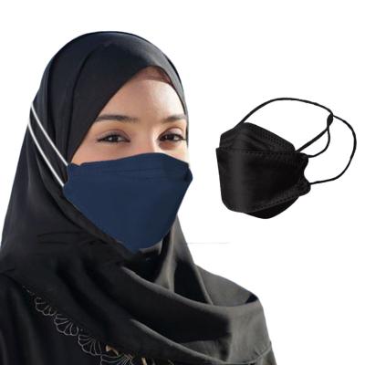 China Kf 94 Breathable Disposable Muslim Headwear Masker K94 Ear Band Color Cross Face Mask for sale