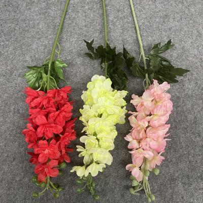 China Artificial Flower Home Wholesale Delphinium Artificial Silk Decotation Delphinium Flower For Home Decoration for sale