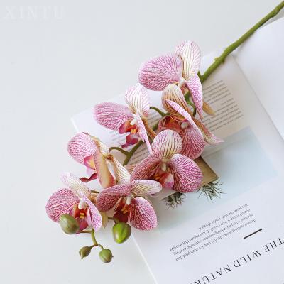 China Silk + Plastic+ Yarn Amazon Latex Artificial Orchids Flower For Wedding Decoration for sale