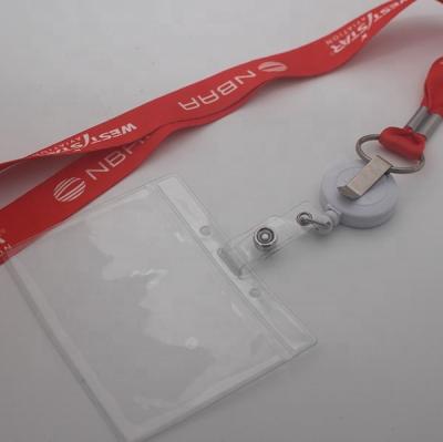 China Custom Wholesale ABS Custom Logo Designer Lanyard ID Badge Holder With PVC Card Holder for sale