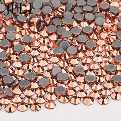 China Flatback SS Wholesale 6 8 10 12 16 20 30 Shiny Flat Back Glass Fake Stone Crystal Iron On Transfer Strass Hotfix for sale