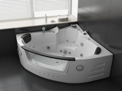 China Hot sale corner whirlpool bath tub available in 140, 150 and 170cm for sale