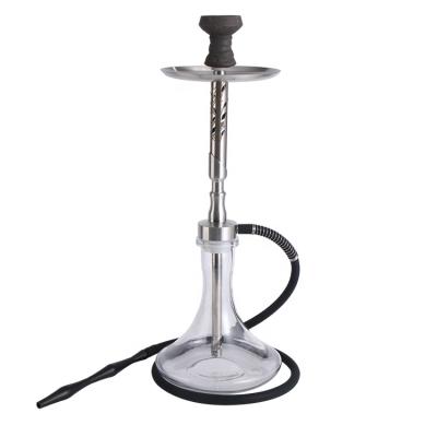 China Large Stainless Steel Shisha Hookah Set Of Hookah 59CM Germany Metal Accessories Durable Luxurious Glass Head for sale