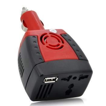 China Charging and Small Device 150W Car Power Inverter USB DC 12V to AC 110V Car Converter, Modified Positive Sine Wave Drive with 1 USB Port for sale