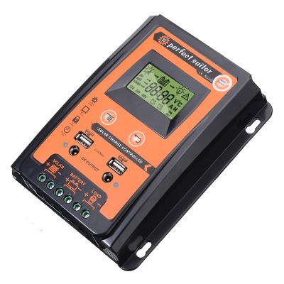 China Smart Solar Charger Controller AMPLEC 70 Amp 12V 24V PWM Charge Controller with USB and DC Output for sale