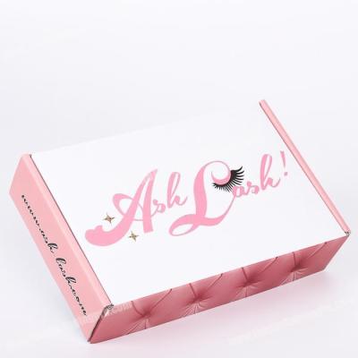 China Custom Made High Quality Makeup Packaging Packaging Materials Reasonable Price Recycled Shipping Boxes With Gold Logo for sale