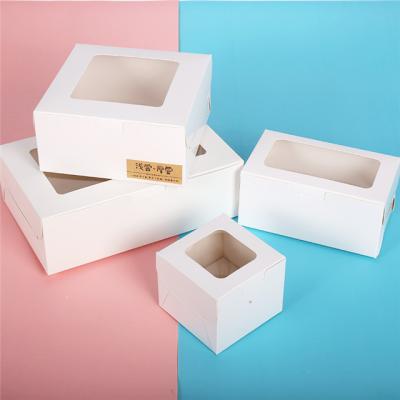 China Corrugated Collapsible Window Cake Baking Boxes Food Packing Boxes/Cake Box Packaging for sale