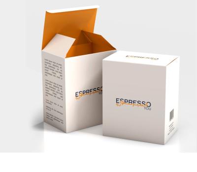 China Recycled Custom Espresso Reverse Fold Materials Cup Packaging Cardboard Gift Box Cardboard Coffee Cup Packaging Boxes With Window for sale