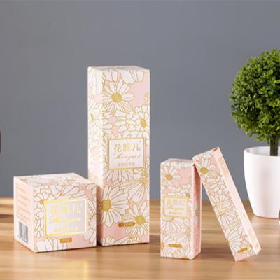 China Recyclable Custom Luxury Colored Paper Perfume Box Paperboard Packaging Box Color Printing Cosmetic Logo Box for sale