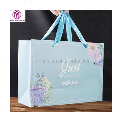 China Custom Recyclable Personalized Promotional Portable Logo Art Paper Shopping Bag for sale