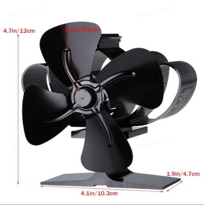 China Professional Silent Household Fireplace Accessories Fan Mini Stove Fan Heat Powered Top Stove Fan for sale