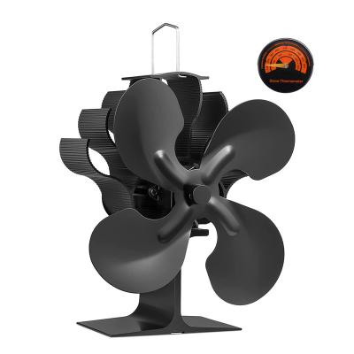 China Household 4-Blade Fan for Wood Log Burner Fireplace Expands 80% Hotter Air Than 2-Blade Heat Powered Stove Fan for sale