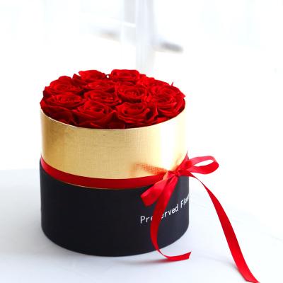 China Wholesale Preserved Flower Festival Decoration Flowers Grade Preserved Roses In Gift Box For Valentine Gifts for sale