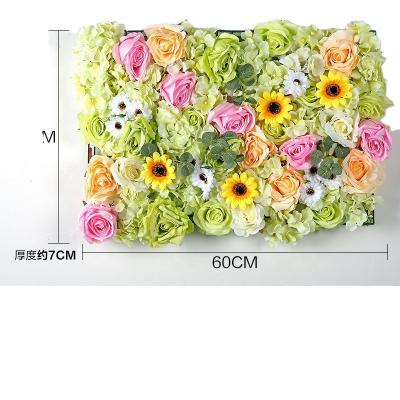 China Silk Fabric Flower Wall For Wedding Stage Decoration Flowers Wall Wedding Decor for sale