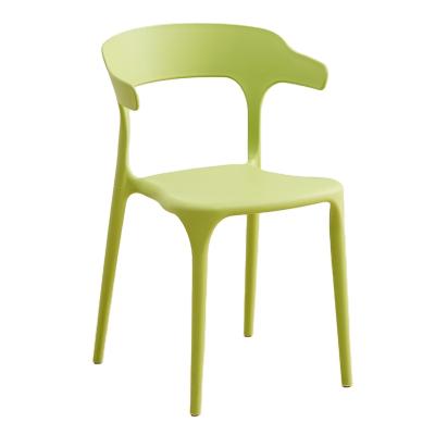 China Wholesale Home Durable Living Room Restaurant Molded Cooling Stackable Plastic Dining Chair for sale