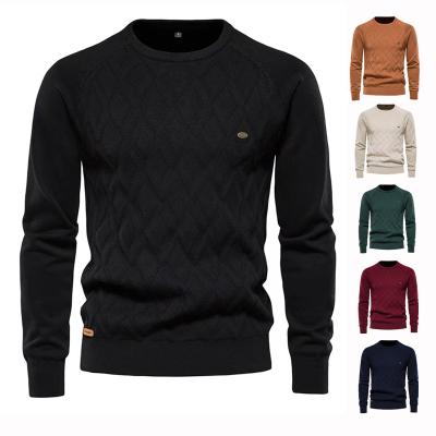 China 2022 Anti-wrinkle Men's Youth Pullover Sweater Sweater Thin Casual Round Neck Pullover Knit Warmth Men's Sweater for sale