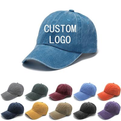 China COMMON Custom Made Your Logo Dad Hat Summer 6 Panel Adjustable Back Breathable Trucker Hat Embroidery Print Customize Hats for sale