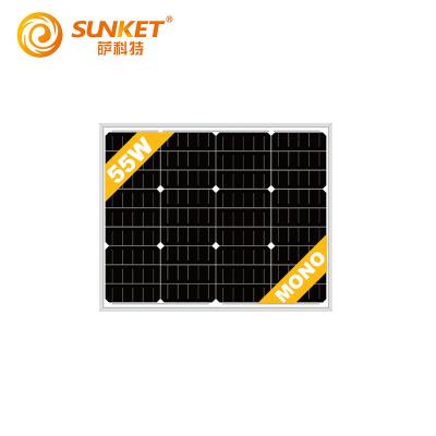 China 6063 aluminum and stainless steel mono solar panel 55w 60w 70w 80w solar panel mini PV solar module for sale