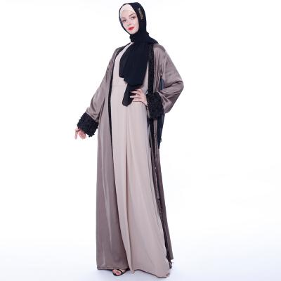 China High Quality Emulation Silk Satin Hot Selling 2022 New Design Abaya Fashion Muslim High Quality Dresses for sale