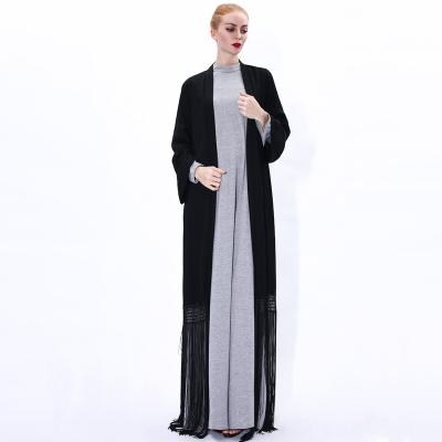 China High Quality Nida With Tassel Style Hot Wholesale Middle East Long Sleeve Abaya Clothing Islamic Clothing Abayas Muslim Dress Women 2022 Dubai for sale