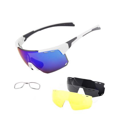 China UV Protection Sports Cycling Anti-ultraviolet Protective Glass Bicycle Sunglasses Half Outdoor Frame Polarized Sunglasses for sale