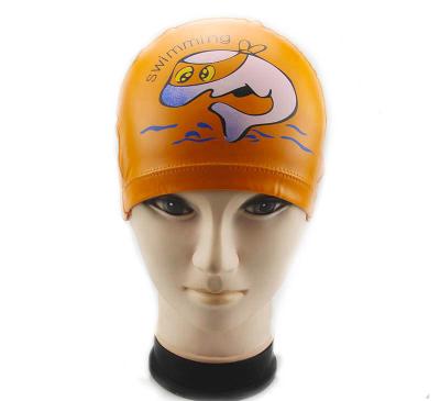 China Cartoon Children Swim Cap Elastic Waterproof Swimming Cap Children Swim Cap Kids Tops for sale