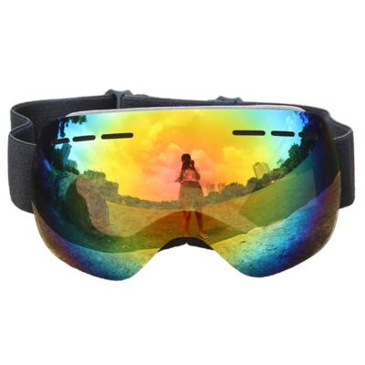 China UV400 China manufacturer Prescription double spherical glass snow ski glass sports anti-fog goggles ski for sale