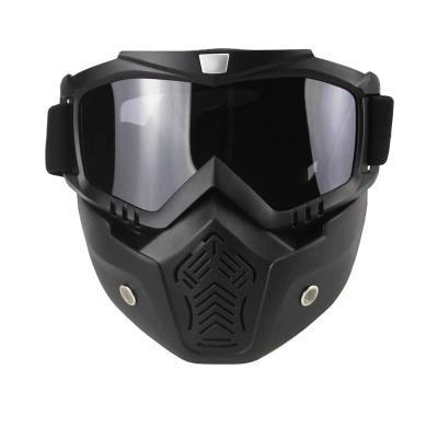 China High Quality Best Motorcycle UV400 Helmet Goggles Outdoor Riding Removable Mask for sale