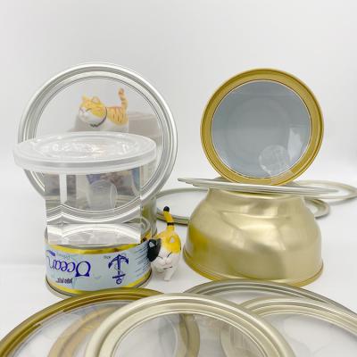 China Tin Can Lid 300# 307# 401# Child Safe Retort Around New Clear Easy Open End for Canned Fish, Tuna, Seafood for sale