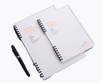 China Simple Spiral PP Coil Detachable Notebook B5 Grid Notepad A5 Horizontal Loose-leaf Student Diary Portable Notebook for sale