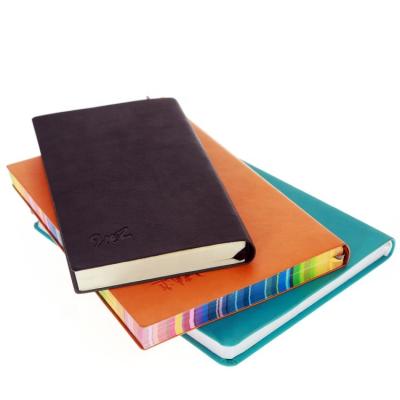 China Custom Durable 2022 Logo PU Notebook Flexible Binding A5 Leather Notebook for sale